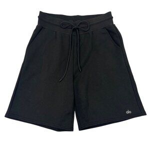 Alo Yoga Womens High-Waisted Black Sweat Shorts Size L- New